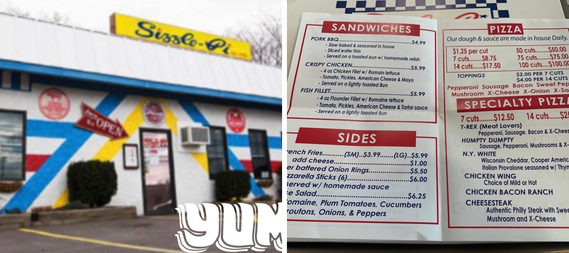 Sizzle Pi Pizza Menu